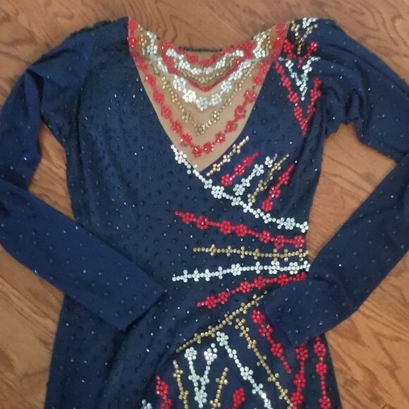 Latin dance competition dress, size S - Picture 12 of 13